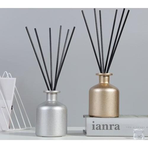 Silver/Gold Reed Oil Diffusers with Natural Sticks Glass Bottle and Scented Oil Essential Oils Set Home Decor Air Purifier Hogar