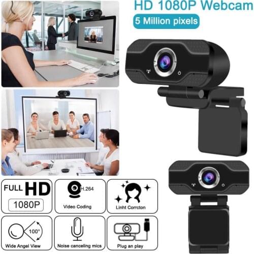 1080P Autofocus Webcam HD USB Computer Camera Built-In Microphone For Online Studying Live Broadcast Video Calling Conference
