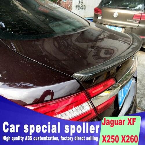 High quality and hardness Carbon Fiber Car Rear Trunk Spoiler 2013 2014 2015 For Jaguar Carbon Fiber Spoiler XF X250 XF X260