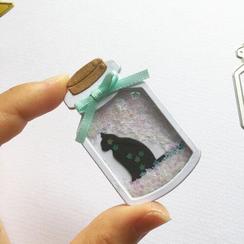 Scrap Booking Wishing Bottle Metal Cutting Dies New Craft Cut Frame Embossing Stamps Stencil Paper Shaker Card Making 2 Styles