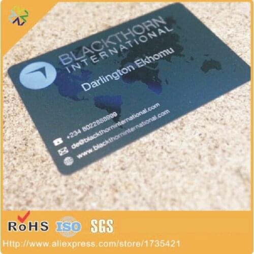 1000pcs/lot)High Quality~ Free design matt black pvc cards / custom holographic business cards