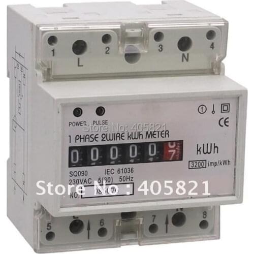 220V 30(100)A 50HZ Single Phase DIN-rail Kilowatt Hour kwh Meter