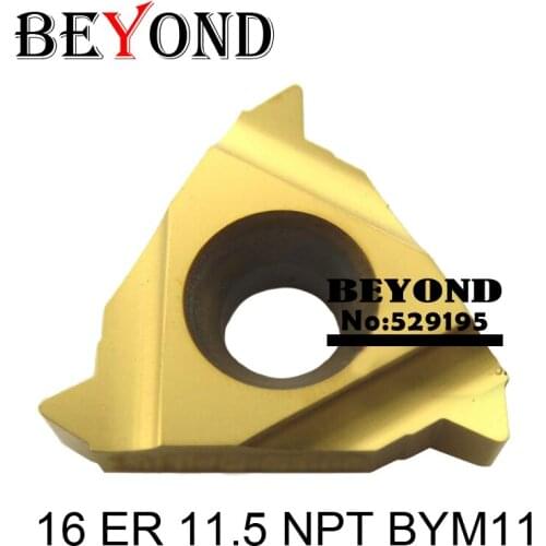 BEYOND 16 ER 11.5/14/18 NPT BYM11 BBM18 carbide blade for lathe turning holder taper pipe thread inserts SER SER2525 16 ER steel