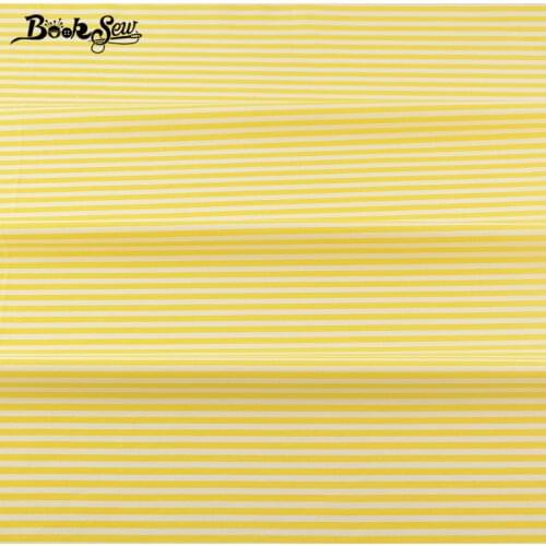 Booksew 2017 New High Quality Yellow Strips Designs Home Textile Material Sewing Cloth DIY Crafts 100% Cotton Twill Fabric