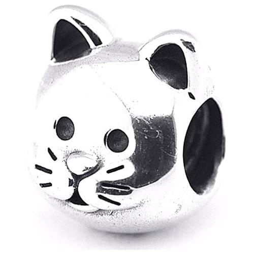 Genuine 925 Sterling Silver Curious Cat Charms Beads for Jewelry Making Fits Women Original DIY Bracelets DIY Jewellery Berloque