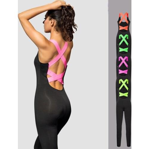 One in Piece Sport Clothing Backless Sport Suit Workout Tracksuit For Women Running Tight Dance Sportswear Gym Yoga Women Set