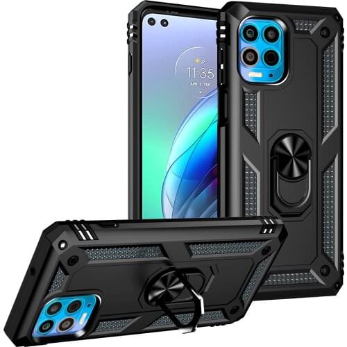 Case For Moto G100 Heavy Duty Shockproof Ring Kickstand Case Cover On For Motolora Moto Edge S