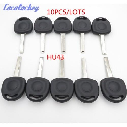 Cocolockey Replacement Transponder Key Shell Case Fob No Chip for OPEL Agila Combo Van Corsa Meriva Tigra B HU43 10pcs/lots