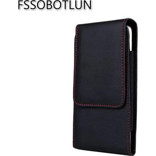 FSSOBOTLUN,5.5-6.0"For ZTE Blade A2 Plus Phone Holsters PU Leather Case Clip Belt Pouch Bag For ZTE Blade V7 Max/ Grand X 3