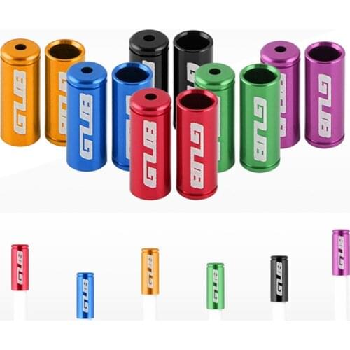 GUB 10PCS Bicycle Cable Caps Optional Derailleur Wire End Tip CNC-machined Anodized Aluminum Alloy Braking Shifter Parts