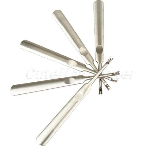 Hot 5Pcs Working Hand Leather Trench Stitching Groover Skiving Edge DIY Craft Keen Edge Beveler Leathercraft Tools U V Shaped
