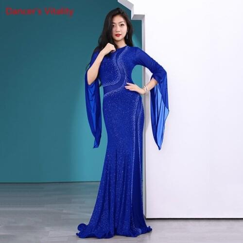 Belly dance costume set sexy long sleeves iraq dresses for women belly dancing iraq robe adult Oriental Dance Kawleeya clothing
