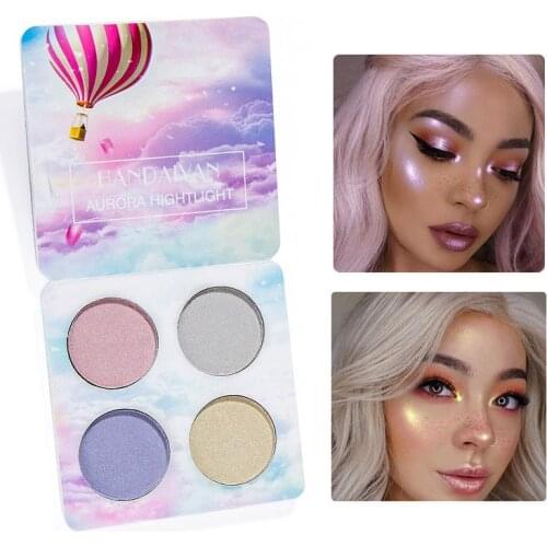 Hot Highlighter Palette Glow Makeup Powder Face Brighten Shimmer Cosmetics Shining