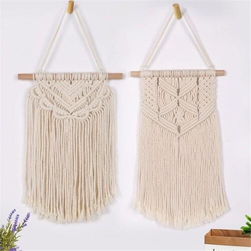 Hot Woven Macrame Tapestry Wall Hanging Bohemia Chic Room Decoration Geometric Dorm Nordic Art Wall Accents Boho Home Decor Gift