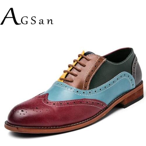 Dress Shoes Men Fashion Brogue Shoes Pointed Toe Oxfords Men Luxury Brand Italian Formal Shoes for Party Wedding Plus Size 48 47