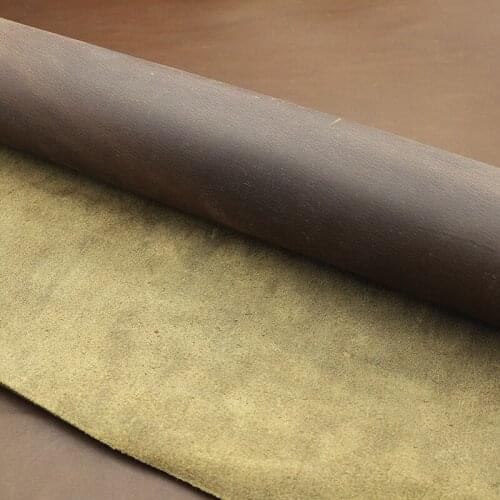 Genuine Leather Crazy Horse Leather Vegetable Tanned Leather Grain Leather DIY Leather Wallet Bag Shoes Material Supplies