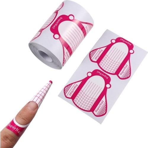 Nail Forms Pink Extension Acrylic Builder Form Guide For Nail Extension Stencil Manicure Tools