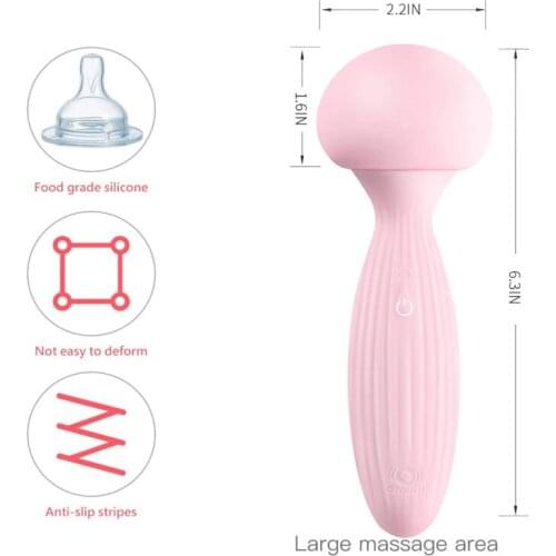 Mini Handheld Massager with 7 Vibration Modes Rechargeable Waterproof Massage Wand for Back and Neck Relief