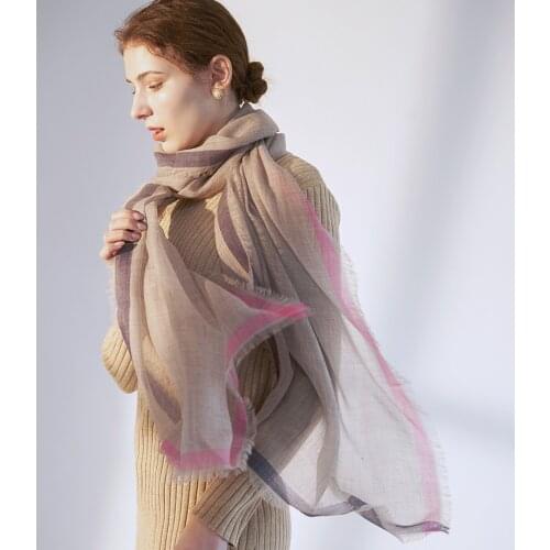 Different Nepal Kashmir Imported 100% Cashmere Scarf Women Luxury Brand Large Shawl Ladies Thin Hand-woven Warm Pashmina