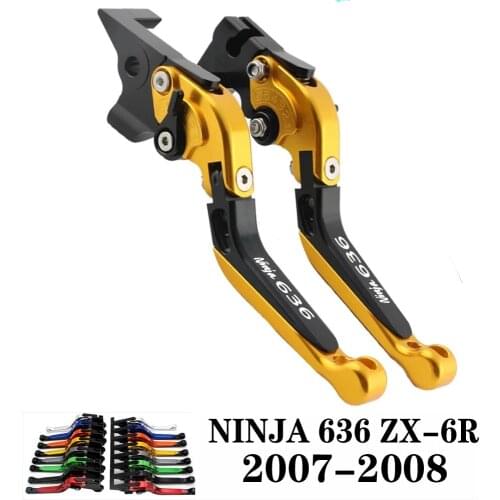 For KAWASAKI NINJA636 ZX-6R 2007 2008 2009 2010 2011 2012 2013 2014-2018 Motorcycle Adjustable Brake Clutch Lever Levers Folding