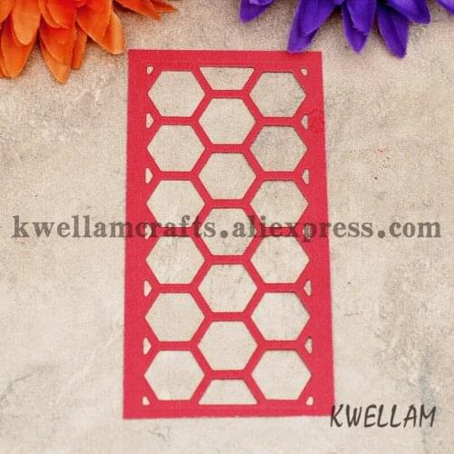 Honeycomb Frame Scrapbook DIY album Card Paper Card Maker Metal Die Cut Stencil Decoration Die Cutting Template KW710134
