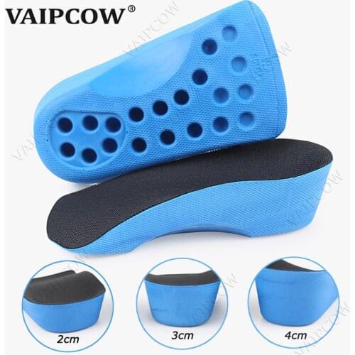 Unisex Height Increase Insole Elevator insoles 2/3/4cm Height Lift Shoe Heel Cushion Insert Taller Heel Pad Foot Pads