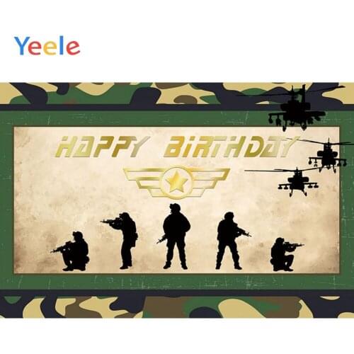 Soldier Fighter Gun Camouflage Baby Shower Boy Birthday Vinyl Custom Backdrop Photography Background For Photo Studio Photophone