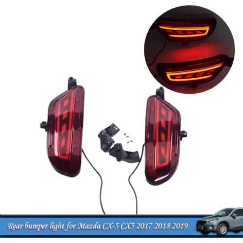 Rear Bumper Light Rear Fog Lamp Lights For Mazda CX-5 CX5 2017 2018 2019 Brake LED With Turn Signal Light Car Accessories