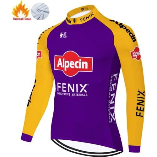 2021 Alpecin fenix Winter Thermal Fleece Koszulka Kolarska Męska Camisa De Ciclismo Cycling Jersey Men Tricota Ciclismo Hombre