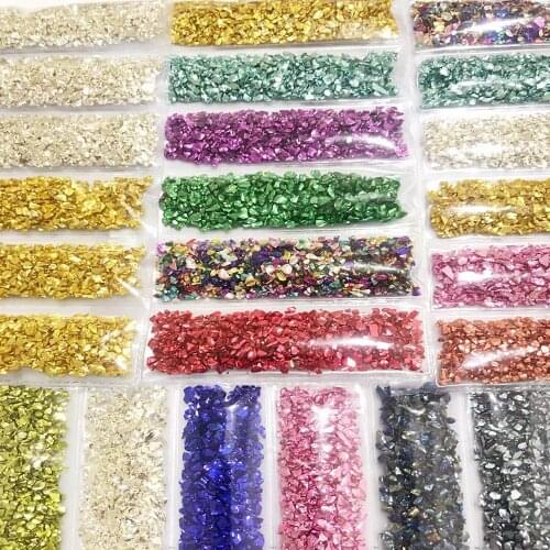 Flakes Glass Beads Set Resin Art Nail Crafts Diy Crystal UV Resin Mold Filler Nail Decor Craft Jewelry Making Mold Filling Tool