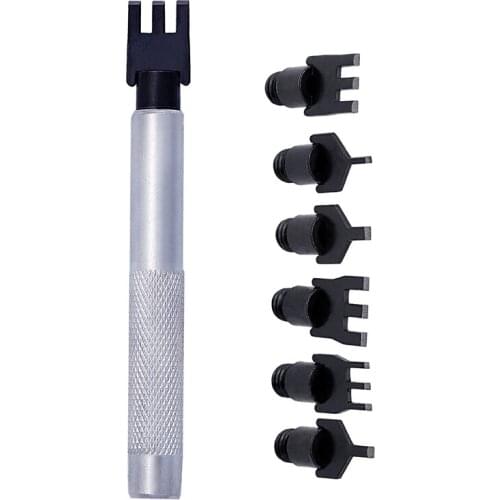 1Set Steel Stitching Lacing Punch Chisel Tool with 6 Removable Leather Craft Tools Home Sewing Punching Lacing Stitching Punch