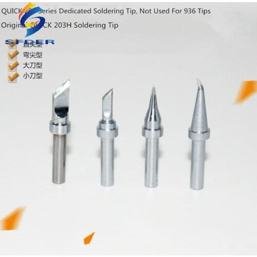 100% Original Quick Soldering Tips for Quick 203/203H/204/204H/3202 Welding Station Tips Replacement
