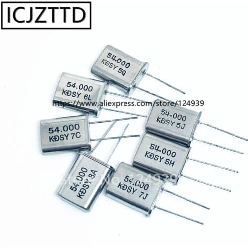 10PCS 49U 49.920MHZ 49.920M 49.920 54.000MHZ 54.000M 54MHZ 54M 54.1MHZ 54.1M 54.100MHZ 2P HC-49U HC-49/U 11.35mmx4.65mm