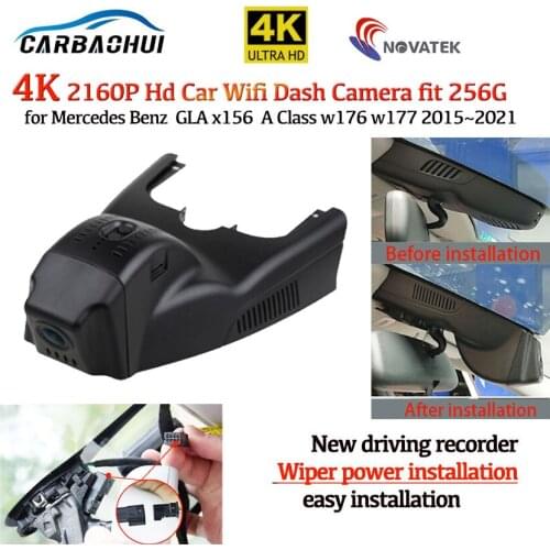 4K 2160P Plug and play Car Video Recorder Dash Cam Camera for Mercedes Benz GLA x156 A Class w176 w177 2015 2016 2017 2018 2021