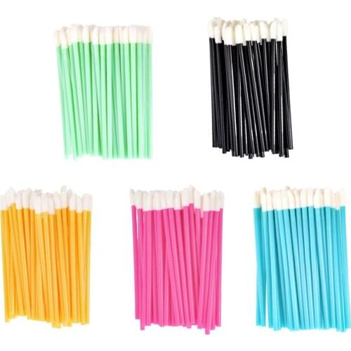 50pcs Portable Mini Disposable Lip Brush Stick Beauty Applicator Eyeshadow Eyelash Extension Lipgloss Wands Makeup Tools
