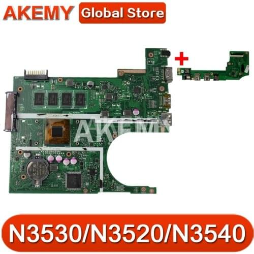 Akemy New! X200MA motherboard REV2.1 For ASUS F200MA X200MA X200M Laptop Motherboard N3530/N3520/N3540 2GB/4GB MEMORY