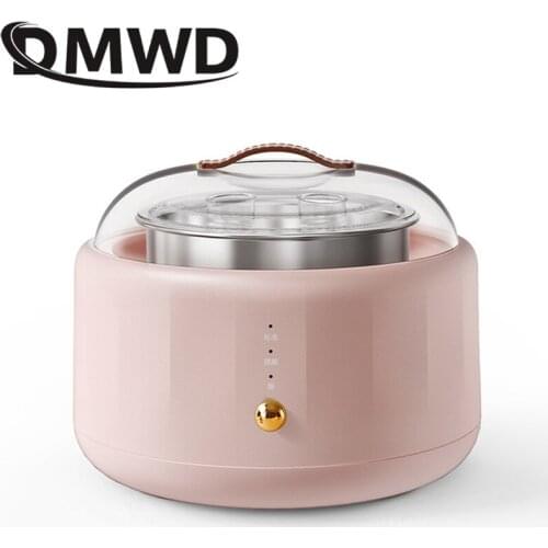 DMWD Automatic Yoghourt Machine Mini 1L Stainless Steel Liner Yogurt Maker Household DIY Yogurt Tools Leben Container 220V
