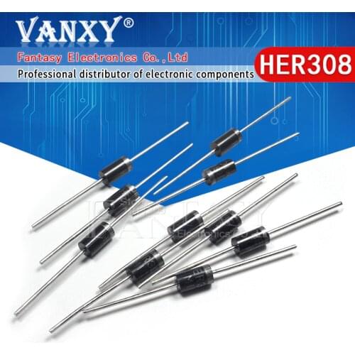 20PCS HER308 3A 1000V Fast Recovery Diodes