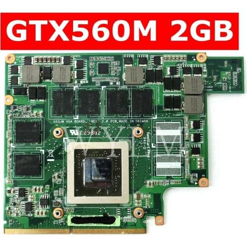 G53JW GTX560M 2GB N12E-GS-A1 For ASUS G73SW G73JW G53SW G53SX G53JW Laptopo VGA Graphics Card board Video Card 100% Tested