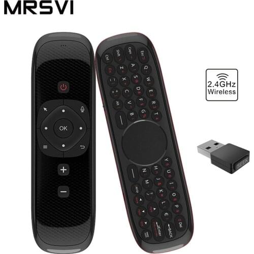 Hot MRSVI W2 Air Mouse Voice Function Gyro Sensing Wireless Keyboard Remote English Version for Smart TV Box/mini PC /Projecter
