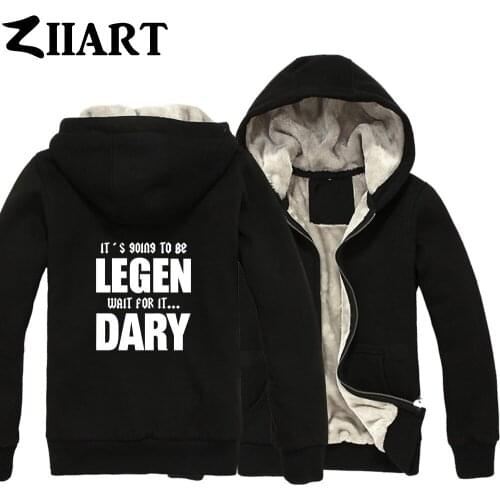 Himym its going to be legendary wait for it dary barney Girls Woman Full Zip Autumn Winter Plus Velvet Parkas ZIIART