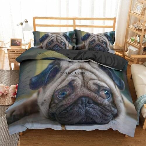 3D Cute Dog Animal Bedding Set Adults and Children Bedroom Creative Decoration Quilt Cover Pillowcase Luxury Home Textile