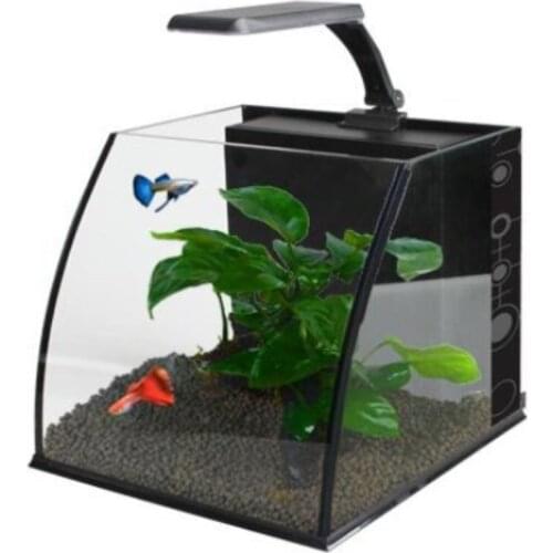 Mini-home Small Living Room Glass Creative Desktop Ecological Aquarium Lazy Fish Aquarium Goldfish Turtle Aquarium Fish Tanks