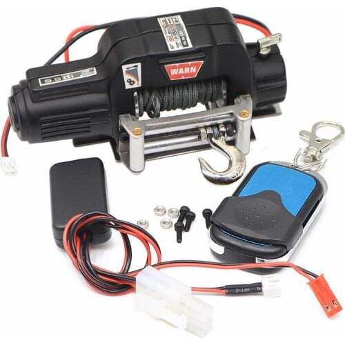 Metal Automatic Winch Wireless Remote Controller System for 1:10 RC Crawler Car Axial SCX10 90046 Traxxas TRX4 Redcat