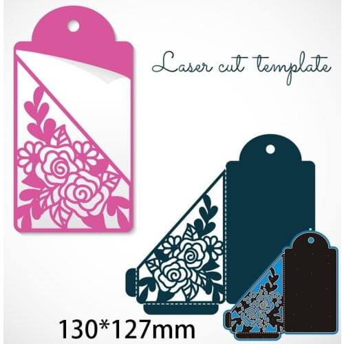 130*127mm Openwork Lace Greeting Card Metal Cutting Dies for decor card DIY Scrapbooking stencil Paper Album template Dies