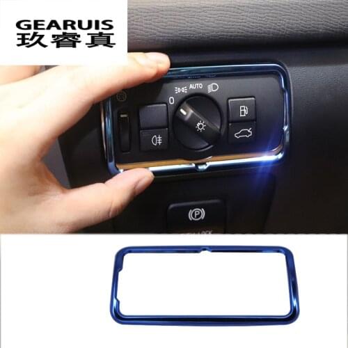 Car Headlight Trim Stickers cover For Volvo XC60 V40 V60 S80 Blue Stainless Steel Headlamp Cover For Volvo 2009-2017 Car Styling