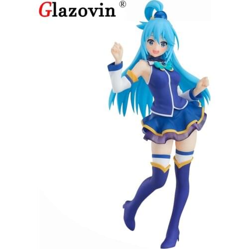 Glazovin Original Genuine KonoSuba Gods Blessing On This Wonderful World Aqua Action Figure Toys Pvc Model Dolls