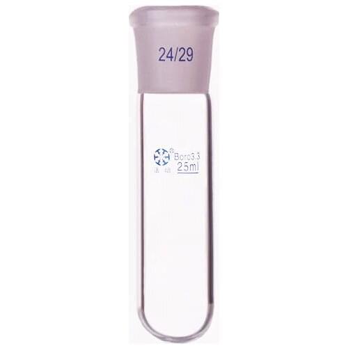 Test tube with ground mouth 24/29,Capacity 25ml,Glass round bottom test tube,Grinded joint round bottom test tube