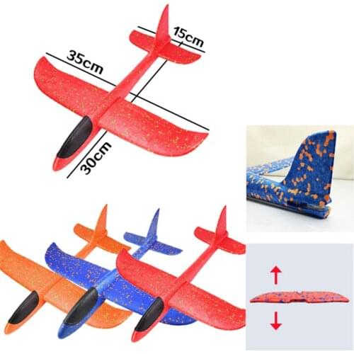 Aircraft Inertial Foam EVA Airplane Toy Plane Model Outdoor Toy Airplane Hand Launch Throwing Glider Educational Toys Gift