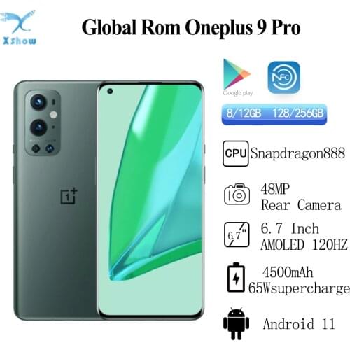 OnePlus 9 Pro 5G Smartphone Snapdragon 888 8GB 128GB 6.7" 4500mAh 120Hz Hasselblad Camera NFC Cell phones